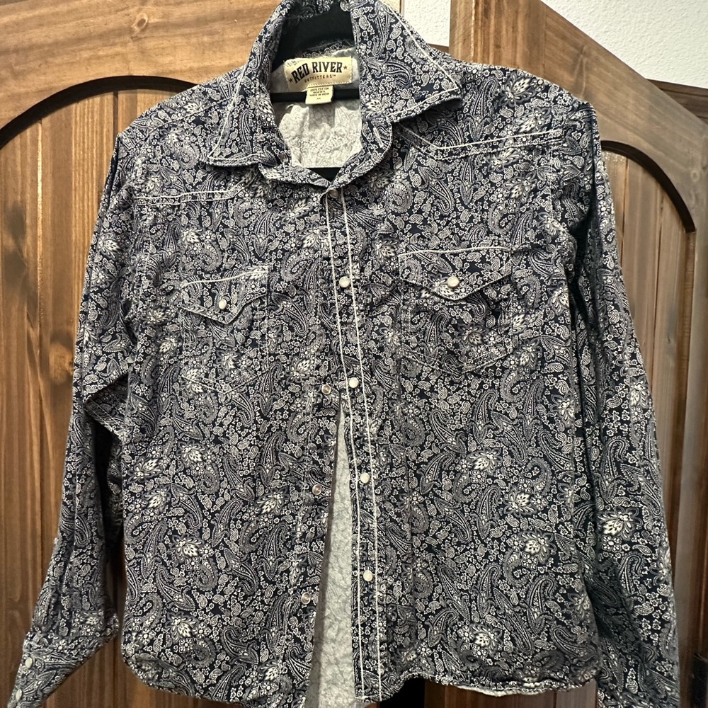 Blue River Paisley Button-Up Shirt